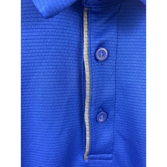 Under Armour Blue Performance Polo Shirt Men’s Large Loose Fit HeatGear - Picture 6 of 7